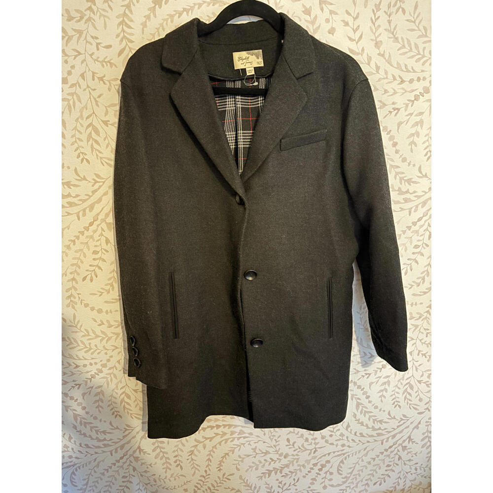 Elizabeth And James Wool Dark Gray Pea Coat Size Xs
